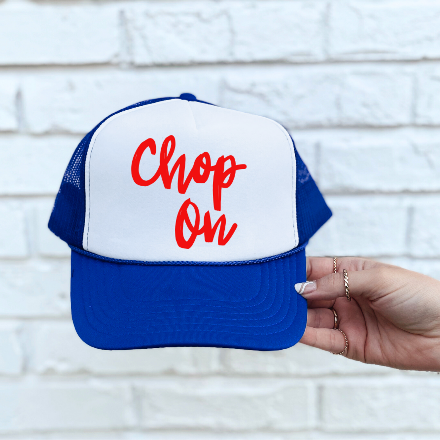 Chop On Braves Trucker Hat