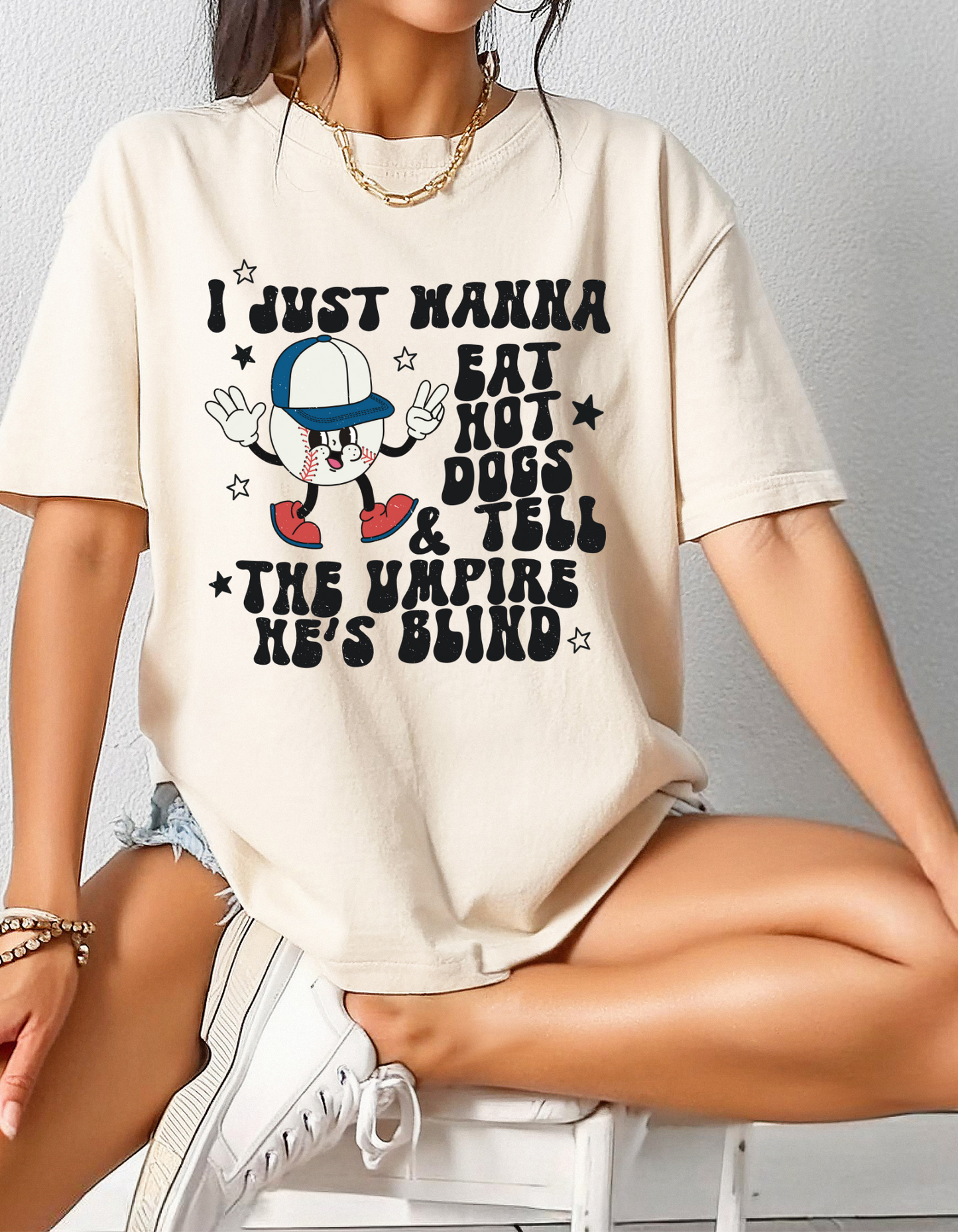 Just Wanna Eat Hotdogs Tee