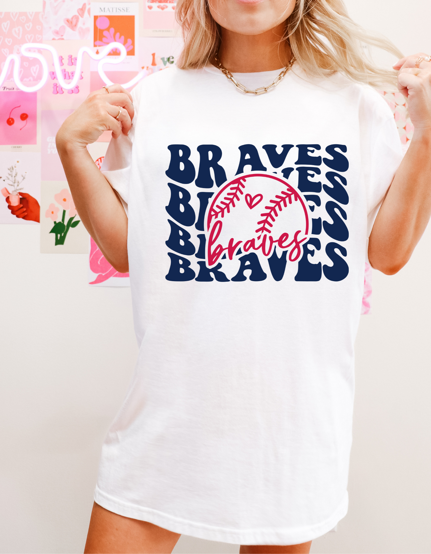 Atlanta Braves Wave Baseball Tee