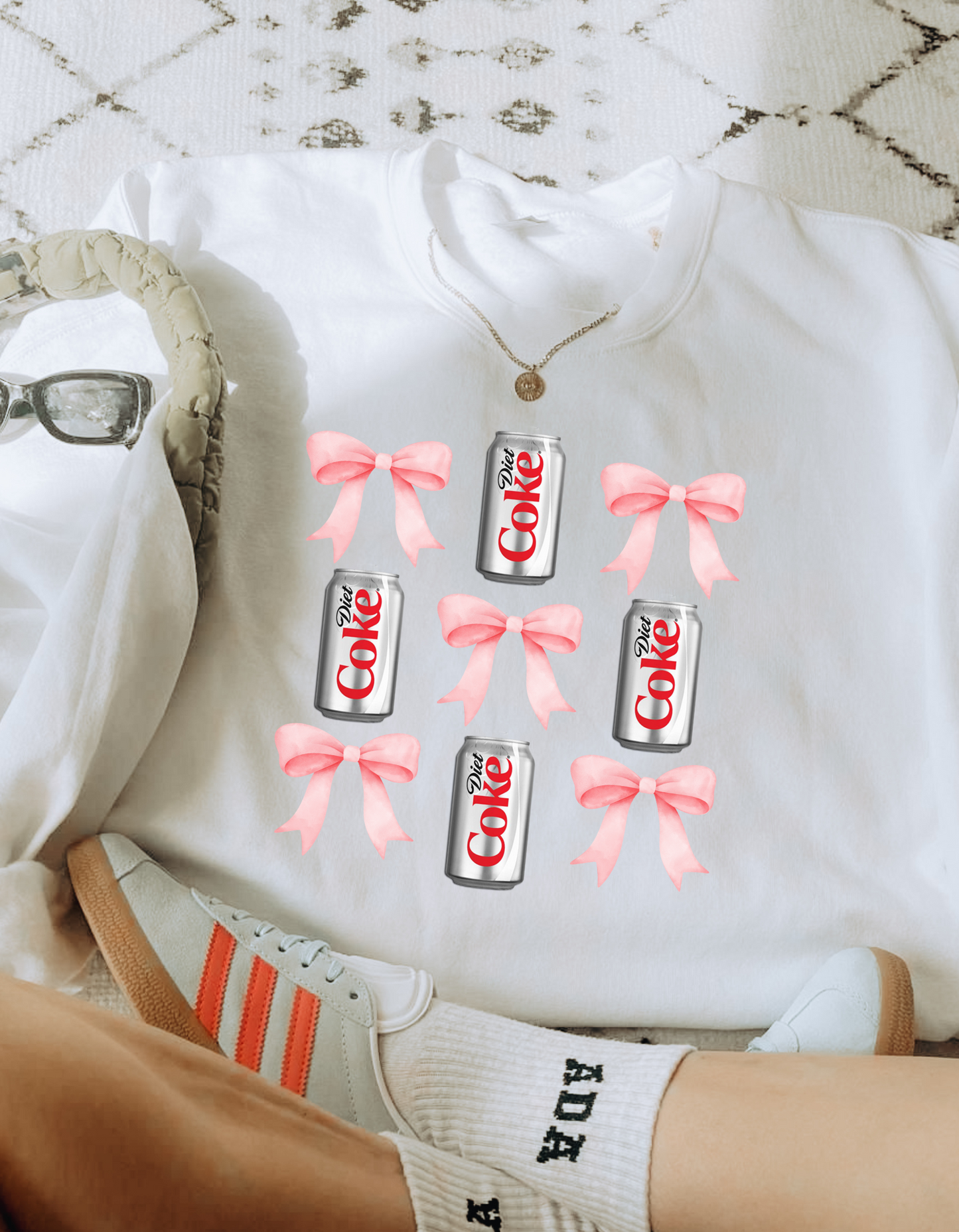 Coquette Diet Coke and Bows Sweatshirt