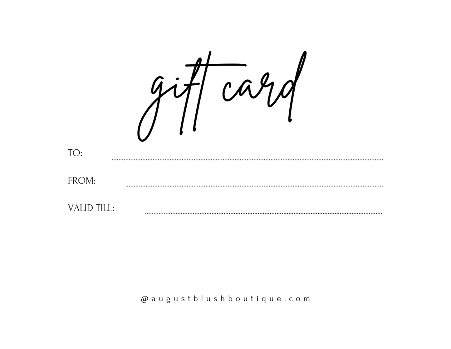 August Blush Gift Card 🎀