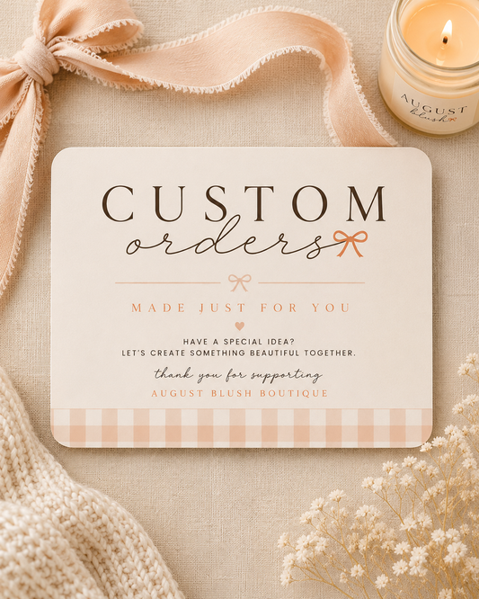 🤎 Custom Order