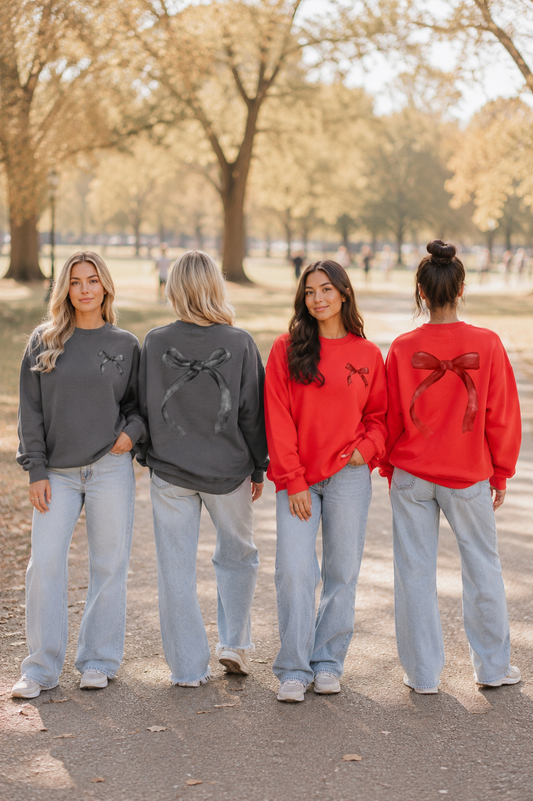 Monochromatic Bow Sweatshirt