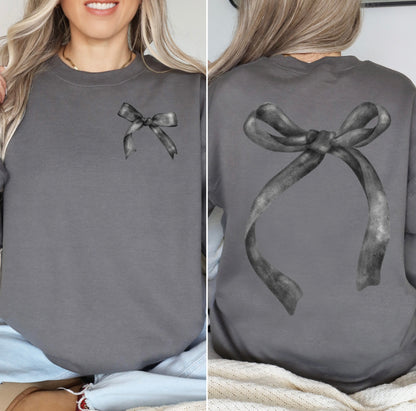 Monochromatic Bow Sweatshirt