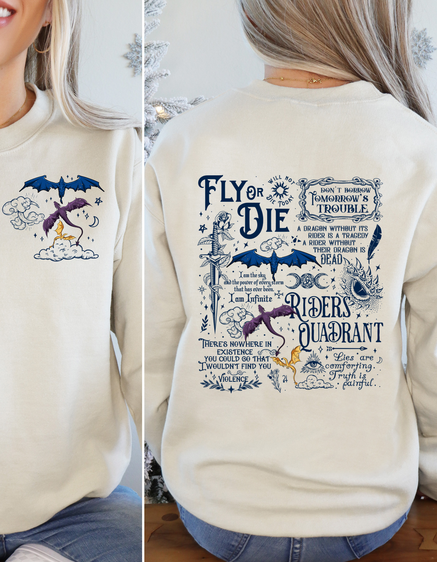 Fourth Wing Fly or Die Sweatshirt