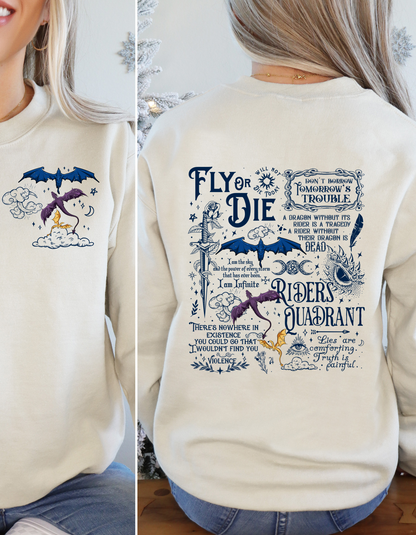 Fourth Wing Fly or Die Sweatshirt