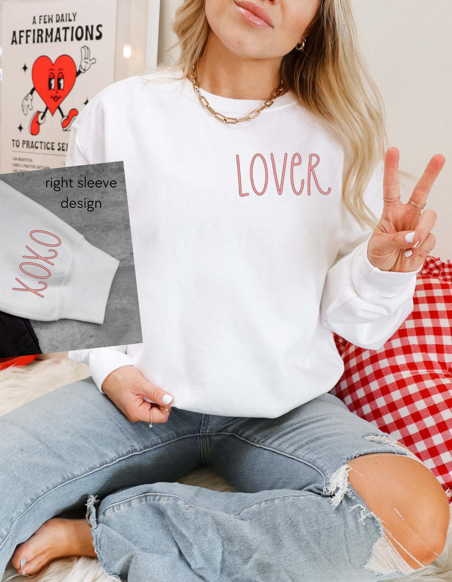 Lover Sweatshirt w/XOXO Sleeve