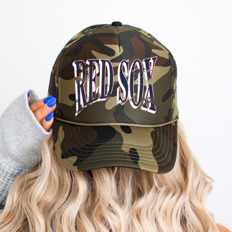 Red Sox Camo Trucker Hat